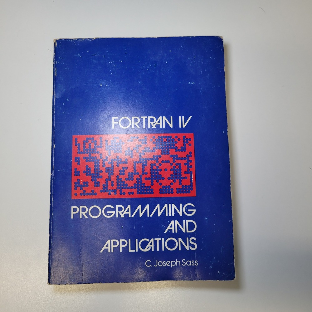 Fortran IV Programming and Applications C Joseph Sass 1974 Vintage Computer Book